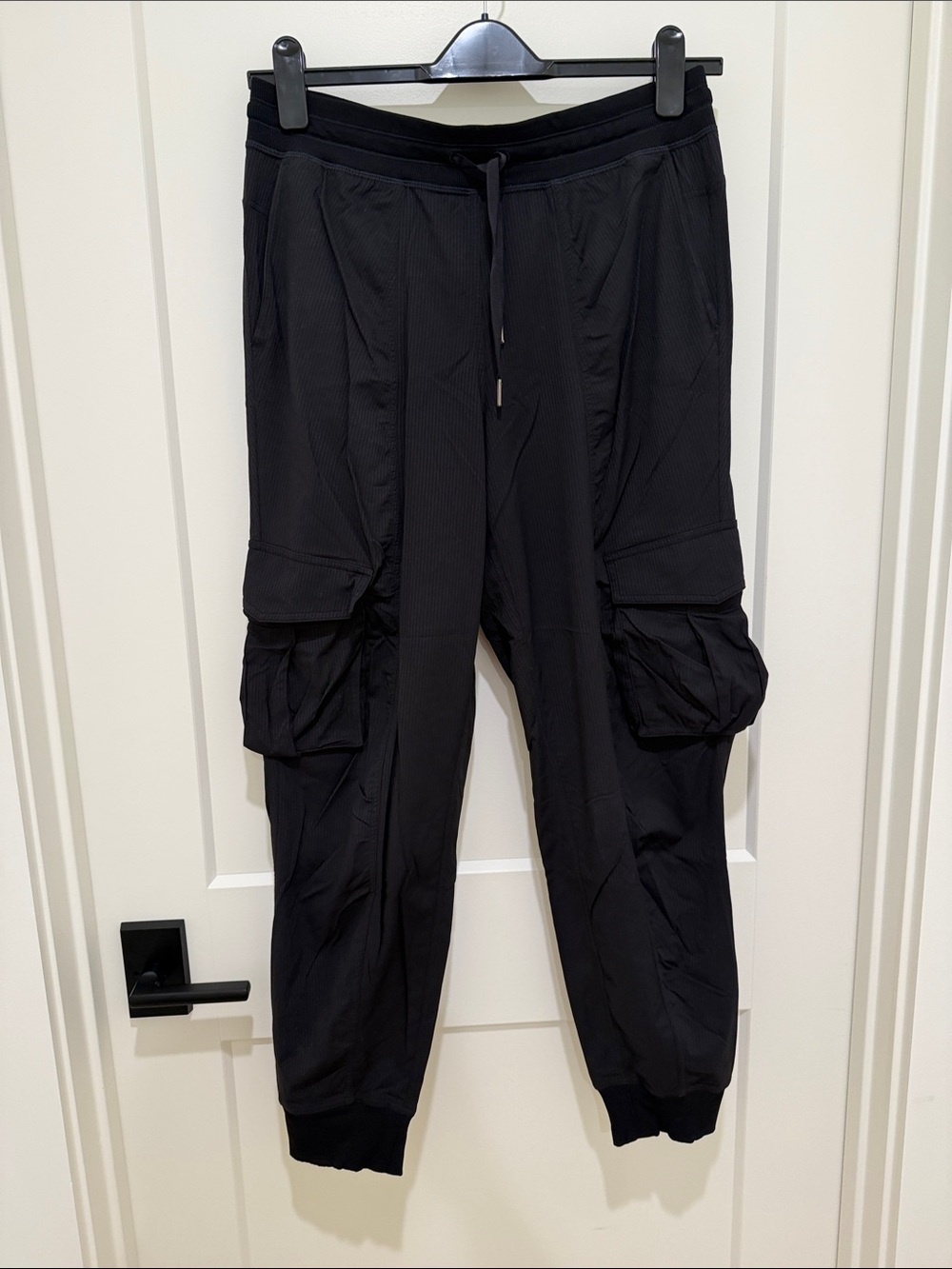 lululemon athletica Black Cargo Jogger Pants with Drawstring Waist